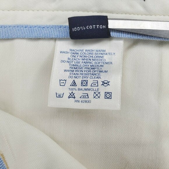 Lands End Traditional Fit 46 Regular %100 Cotton Beige Pants W/ Extra Buttons - Picture 10 of 12